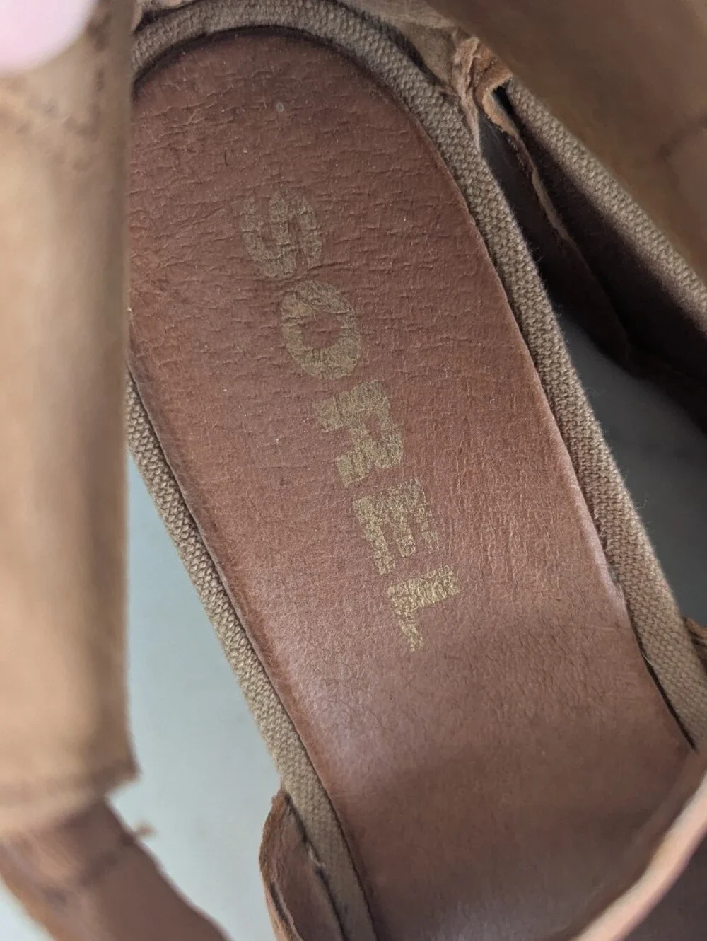 Sorel Women's Joanie Brown Leather Wedge Sandals